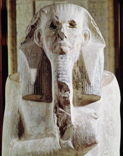 Statua seduta del re Djoser (dettaglio) da Egyptian 3rd Dynasty